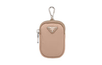 PRADA Nylon Coin Purse Mini Women's Beige/Pink