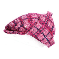 CHANEL Wool Cotton Berets Women's Pink