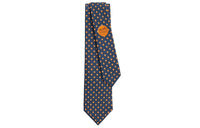 HERMES Ties Men Dark Blue/Orange