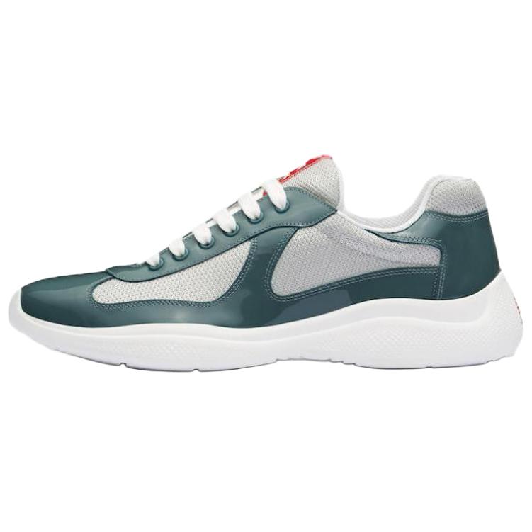 PRADA America's Cup Low-Top Casual Shoes Men's Silver Green