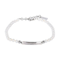 SAINT LAURENT Brass Bracelets Men's Ivory White/Silver