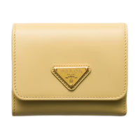 PRADA Leather Wallet Women's Vanilla
