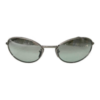 PRADA Metal Oval Sunglasses Men's Gray