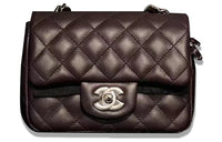 CHANEL Classic Flap CF Lambskin Shoulder Bag Crossbody Bag Women's Purple Grape