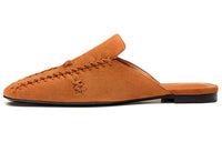 HERMES Declic Mule Wrap-toe Slippers Women's Brown
