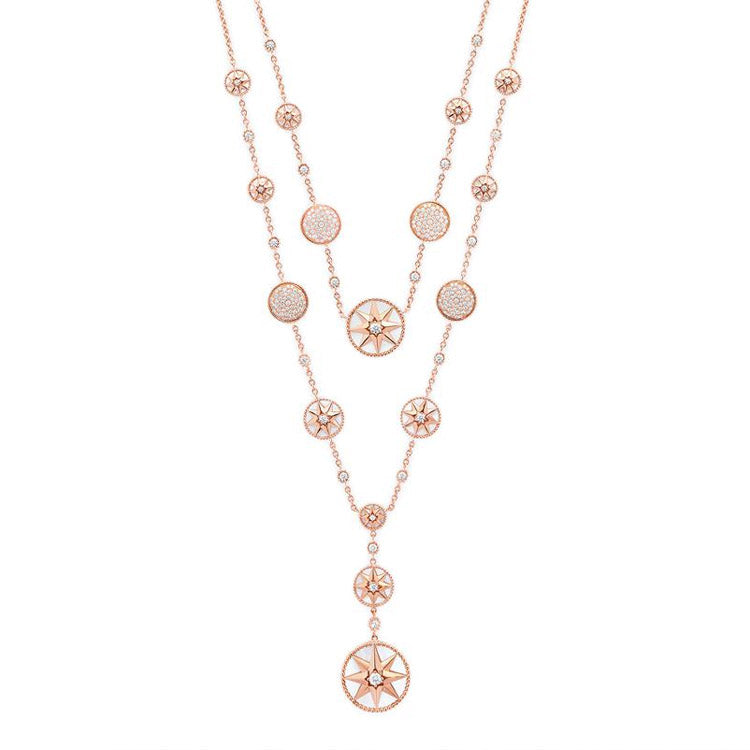 DIOR 18K Rose Gold Necklaces Women's Rose Gold