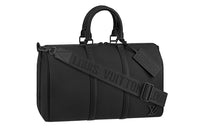 LOUIS VUITTON Keepall Aerogram Cow Leather Monkey Bag Portable Crossbody Bag Shoulder Bag Men's Black