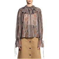 SAINT LAURENT Paisley Ruffled Blouse