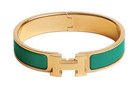 HERMES Clic Gold-Plated Metal Bangles Women's