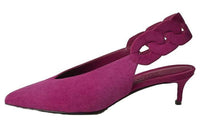 HERMES Gabriella Slim Heel High Heels 4cm Women's Purple