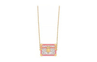LOUIS VUITTON Leather Earphone Case Unisex Pink