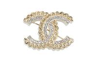 CHANEL Metal Brooches Women's Gold