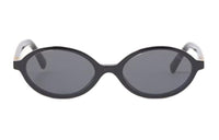 MIU MIU Acetate Irregular Shape Sunglasses Women's Black