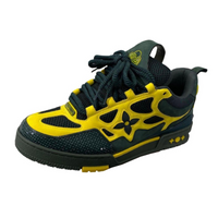 LOUIS VUITTON Low-Top Skateboard Shoes Men's Black Yellow