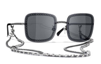 CHANEL Sunglasses Women's Silver