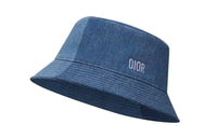 DIOR Cotton-Elastane Blend Bucket Hats Kids' Blue