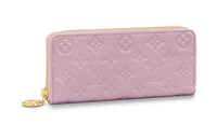 LOUIS VUITTON Cow Leather Wallet Women's Purple
