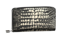 LOUIS VUITTON High-Gloss Alligator Leather Wallet Women's Metallic