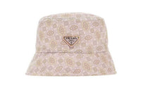 PRADA Cotton Fabric Bucket Hats Women's Apricot