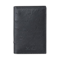 Loro Piana Ostrich Leather Card Holder Men's Black