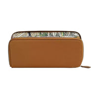 HERMES Silk'In Evercolor Calfskin Wallet Women's Gold/Medium Purple Red/Medium Green