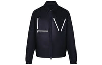 LOUIS VUITTON Leather Jacket Men's Black