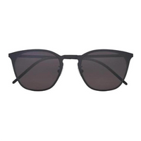 SAINT LAURENT Nylon Acetate Irregular Shape Sunglasses Women's Black