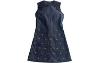 LOUIS VUITTON Sleeveless Dress Women's Navy Blue
