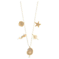 DIOR Resin Metal Necklaces Women's Gold