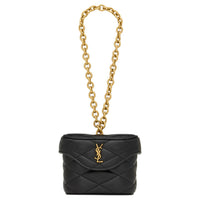 SAINT LAURENT June Lambskin Handbag Mini Women's Black