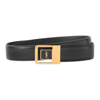 SAINT LAURENT Calfskin Leather Belts Women's Black