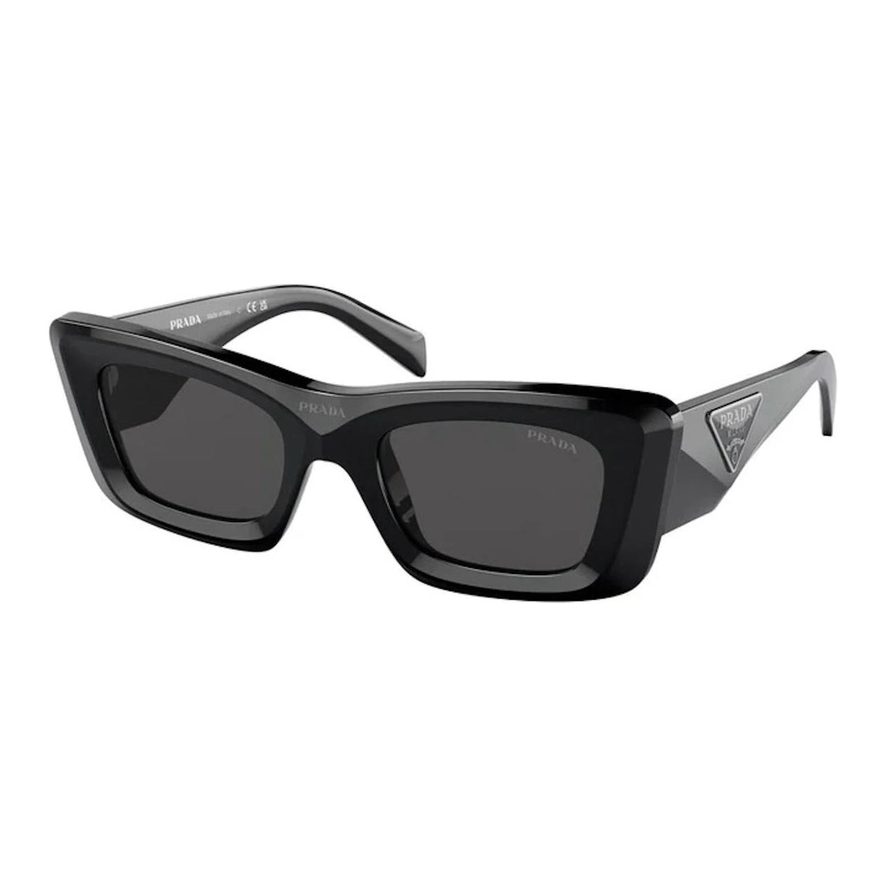 PRADA Acetate Rectangular Sunglasses Women's Black