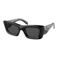 PRADA Acetate Rectangular Sunglasses Women's Black