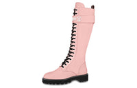 LOUIS VUITTON Territory Knee-high Boots Women's Pink