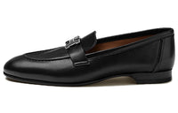 HERMES Paris Loafers Women's Black