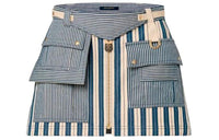 LOUIS VUITTON Mixed Stripes Utility Mini Skirt