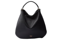 PRADA Leather Handbag Shoulder Bag Large Size Women's Black