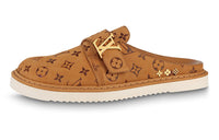 LOUIS VUITTON Quick Dry Closed Toe Slippers Men's Umber