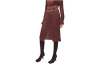 HERMES Casual Long Skirts Women's Mahogany Brown