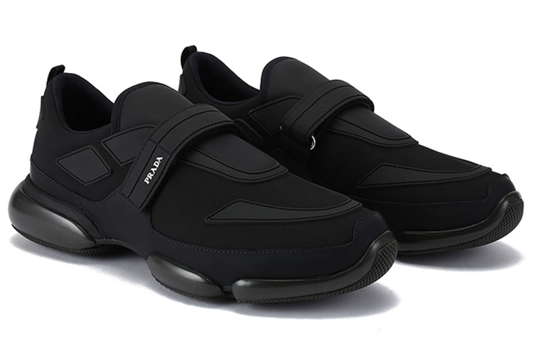 PRADA Abrasion Resistant Breathable Low Top Casual Shoes Men's Black