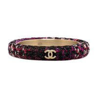 CHANEL 1986 1988 Tweed Bangle Bracelet