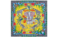 HERMES Silk Scarves Women's Fresh Yellow/Red/Blue