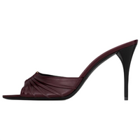SAINT LAURENT Slide Slippers 9cm Women's Burgundy