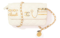 CHANEL 22c Early Spring Sheepskin Handbag Women's White