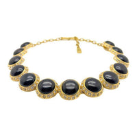SAINT LAURENT Gold-Plated Necklaces Unisex Black