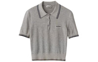 MIU MIU Stripe detail Polo Top