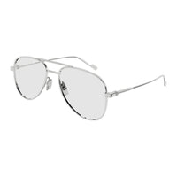 SAINT LAURENT Metal Aviator Sunglasses Unisex Silver