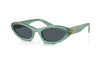 MIU MIU Irregular Shape Sunglasses Women's Green