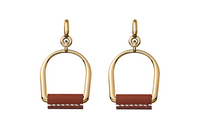 HERMES Earrings Women's Gold