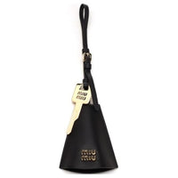 MIU MIU Metal Metal Keychains Women's Brown Black